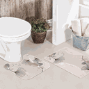 Ver imagem 1 de Jogo de Tapetes para Banheiro 2 Peças Flores