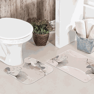 Jogo de Tapetes para Banheiro 2 Peças Flores