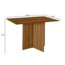 Ver imagem 3 de Conjunto Mesa de Jantar Helo 120cm 4 Cadeiras Jade Revestidas em Suede Carvalho Yescasa