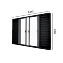 Ver imagem 3 de Janela Veneziana Abertura Central Exclusiva 6 Folhas Vidro Liso 100x200cm CRV Portas e Janelas