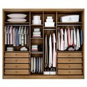 Ver imagem 4 de Guarda Roupa Casal Linea 6 Portas 8 Gavetas Cumaru 25 Fendi com Espelho – Novo Horizonte