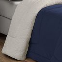 Ver imagem 2 de Coberdrom Mirage Queen Sherpa e Manta Toque Lã de Carneiro 1 Peça - Azul Marinho