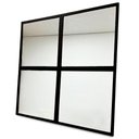 Ver imagem 1 de Módulo Espelho Decorativo - Kit 04 de 50x50cm Empório do Adesivo Moldura Preta