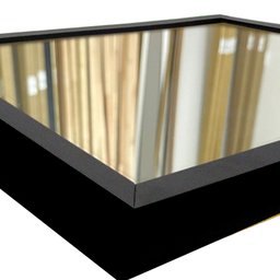 Módulo Espelho Decorativo - Kit 04 de 50x50cm Empório do Adesivo Moldura Preta - 3