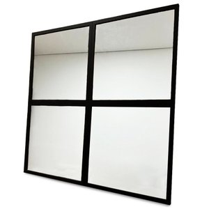 Módulo Espelho Decorativo - Kit 04 de 50x50cm Empório do Adesivo Moldura Preta