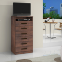 Ver imagem 2 de Cômoda Rack 6 Gavetas com Nicho Café Formimóveis
