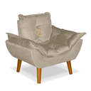 Ver imagem 2 de Poltrona Sofazinho Mini Infantil em Suede para Criança Bege