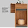Mesa Escrivaninha Home Office Quarto Sala Escritorio 1 Porta 1 Gaveta Morada Cor Nature - 9