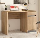 Ver imagem 2 de Mesa Escrivaninha Home Office Quarto Sala Escritorio 1 Porta 1 Gaveta Morada Cor Nature