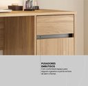 Ver mais imagens de Mesa Escrivaninha Home Office Quarto Sala Escritorio 1 Porta 1 Gaveta Morada Cor Nature