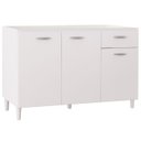 Ver imagem 1 de Balcão Gabinete para Pia 120cm 3 Portas sem Tampo Branco - Poquema
