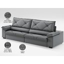 Ver imagem 5 de Sofá com Carregador Usb e Molas no Assento Retrátil Reclinável Nice 2,10m Velosuede - Netsofas