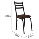Ver imagem 3 de Kit com 4 Cadeiras de Jantar Aço Tubular 141 Sf Preto/imbuia - Movelpolo