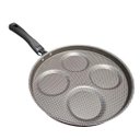 Ver imagem 2 de Frigideira 4 Ovos Multiuso Divisórias Antiaderente Grill Vermelho