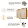 Guarda Roupa Casal 6 Portas 4 Gavetas Núbia Nature/Off White 100% MDF - 3