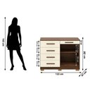 Ver mais imagens de Cômoda Sapateira 5 Gavetas 2 Portas 122 Cm Siri 20019 Vlr Imbuia Campanhe