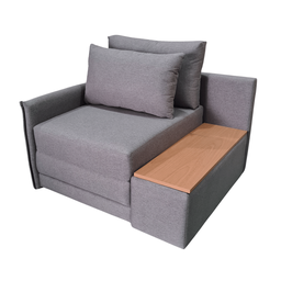 Poltrona Cama com Baú | Tampo Lateral & Tecido Linho - 4