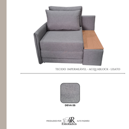 Poltrona Cama com Baú | Tampo Lateral & Tecido Linho - 9