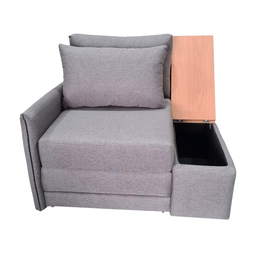 Poltrona Cama com Baú | Tampo Lateral & Tecido Linho - 6