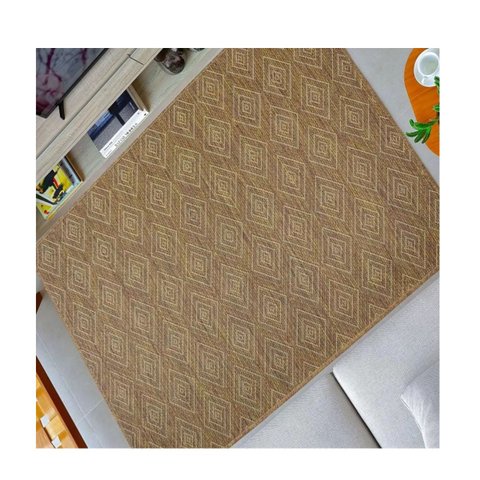 Tapete para Sala 1,00m x 1,50m Sisal Antiderrapante Sem Pelo Lâncer - 577 TERRACOTA