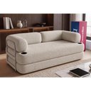 Ver imagem 1 de Sofá Cama Orbe 1,90m Xpand Tech Tecido Boucle Bege Claro Cama Inbox