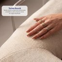Ver imagem 5 de Sofá Cama Orbe 1,90m Xpand Tech Tecido Boucle Bege Claro Cama Inbox