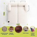 Ver imagem 3 de Sofá Cama Orbe 1,90m Xpand Tech Tecido Boucle Bege Claro Cama Inbox