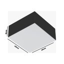 Ver imagem 2 de Plafon Valencia Preto 1 Lâmpada 20w 18x18 Bivolt Tualux