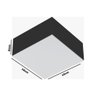 Plafon Valencia Preto 1 Lâmpada 20w 18x18 Bivolt Tualux - 2