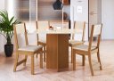 Ver imagem 4 de Conjunto Mesa Jantar 4 Lugares Talita Madeira Cadeiras Estofadas