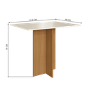 Ver imagem 3 de Conjunto Mesa Jantar 4 Lugares Talita Madeira Cadeiras Estofadas