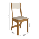 Ver imagem 5 de Conjunto Mesa Jantar 4 Lugares Talita Madeira Cadeiras Estofadas