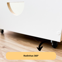 Ver imagem 4 de Baú de Mdf Organizador para Brinquedos Infantil com Rodinhas Branco Sorriso 60cm