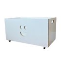 Ver imagem 2 de Baú de Mdf Organizador para Brinquedos Infantil com Rodinhas Branco Sorriso 60cm