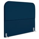 Ver imagem 1 de Cabeceira Casal 140 Cm com Frame Alana Suede Azul Marinho Artte