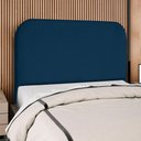 Ver imagem 2 de Cabeceira Casal 140 Cm com Frame Alana Suede Azul Marinho Artte