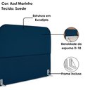 Ver imagem 4 de Cabeceira Casal 140 Cm com Frame Alana Suede Azul Marinho Artte