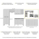 Ver imagem 3 de Cozinha Completa C/ Buffet/aparador Siena Multimóveis Mp2041 Branca