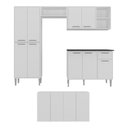 Ver imagem 6 de Cozinha Completa C/ Buffet/aparador Siena Multimóveis Mp2041 Branca