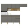 Cozinha Modulada Ambiente Line Composição 4 Gris Freijó - Kits Paraná - 1