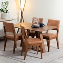 Ver imagem 1 de Conjunto de Jantar Mesa Avena 4 Cadeiras Ella - Canella C/ Caramelo