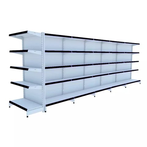 Gondola Centro 170 Fit Ate 5 Metros 1 Ponta Branco 55b Pe Preto
