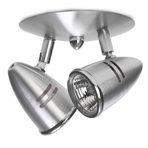 Spot De Sobrepor Para 2 Lâmpadas Gu10 Cor Spt 302 Escovado