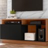 Estante Home Theater para TV até 60 Pol. Parati Noce Milano/Preto/Calacatta - Colibri - 3