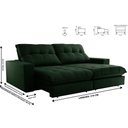 Ver imagem 3 de Sofa Retrátil Dublin 2,10m Mola Ensacada 03 Lugares Txr