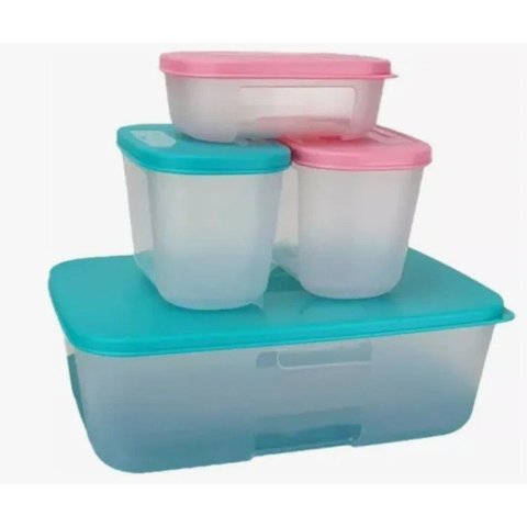 Kit Refri Fresh com 4 Peças - 1,5l + 300ml + 300ml +140ml Tupperware
