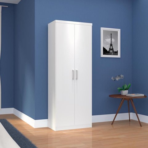 Armário Multiuso 2 Portas 6 Prateleiras Henn Margarina 61cm