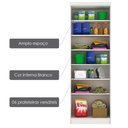 Ver imagem 3 de Armário Multiuso 2 Portas 6 Prateleiras Henn Margarina 61cm