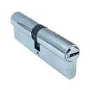 Ver imagem 1 de Cilindro Miolo Tambor P/ Fechadura Pado Cromado Euro 100 Mm (10 Cm) Multiponto (caveira) + Parafuso