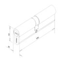 Ver imagem 4 de Cilindro Miolo Tambor P/ Fechadura Pado Cromado Euro 100 Mm (10 Cm) Multiponto (caveira) + Parafuso